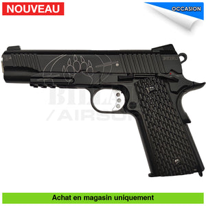 Pistolet Gbb Co2 Colt 1911 Blackwater Full Métal Upgrade + Housse Répliques De Poing Airsoft