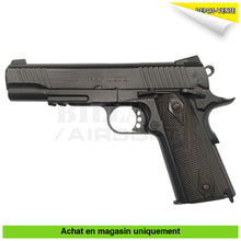 Charger l&#39;image dans la galerie, Pistolet GBB Co2 Colt 1911 Railgun Noir + Holster + Chargeurs + Lunettes répliques de poing airsoft GBB Co2