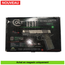 Charger l&#39;image dans la galerie, Pistolet GBB Co2 Colt 1911 Railgun Noir + Holster + Chargeurs + Lunettes répliques de poing airsoft GBB Co2