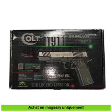Charger l&#39;image dans la galerie, Pistolet GBB Co2 Colt 1911 Railgun Noir + Holster + Chargeurs + Lunettes répliques de poing airsoft GBB Co2