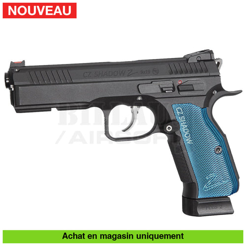 Pistolet Gbb Co2 Cz Shadow 2 Full Métal Noir / Bleu Répliques De Poing Airsoft