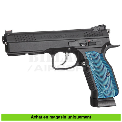 Pistolet Gbb Co2 Cz Shadow 2 Full Métal Noir / Bleu Répliques De Poing Airsoft