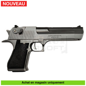 Pistolet GBB Co2 WE Desert Eagle.50 Full Métal Stainless répliques de poing airsoft GBB Co2