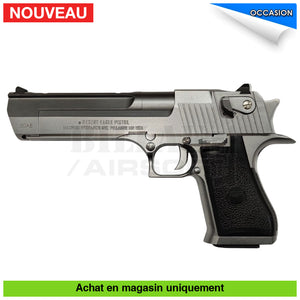 Pistolet GBB Co2 WE Desert Eagle.50 Full Métal Stainless répliques de poing airsoft GBB Co2