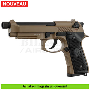 Pistolet Gbb Kj Beretta M9A1 Canon Fileté Full Métal Tan Répliques De Poing Airsoft