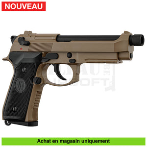 Pistolet Gbb Kj Beretta M9A1 Canon Fileté Full Métal Tan Répliques De Poing Airsoft