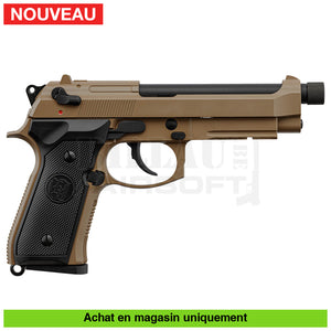 Pistolet Gbb Kj Beretta M9A1 Canon Fileté Full Métal Tan Répliques De Poing Airsoft