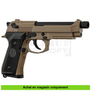 Pistolet Gbb Kj Beretta M9A1 Canon Fileté Full Métal Tan Répliques De Poing Airsoft