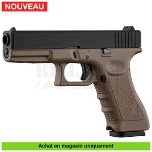 Pistolet Gbb Kj Glock 17 (Kp-17) Full Métal Tan Répliques De Poing Airsoft