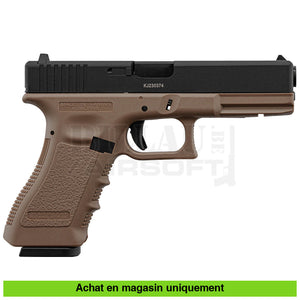 Pistolet Gbb Kj Glock 17 (Kp-17) Full Métal Tan Répliques De Poing Airsoft