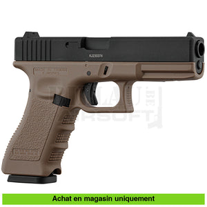 Pistolet Gbb Kj Glock 17 (Kp-17) Full Métal Tan Répliques De Poing Airsoft