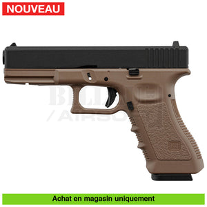 Pistolet Gbb Kj Glock 17 (Kp-17) Full Métal Tan Répliques De Poing Airsoft