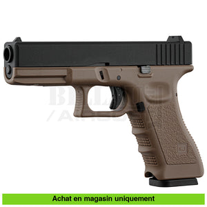 Pistolet Gbb Kj Glock 17 (Kp-17) Full Métal Tan Répliques De Poing Airsoft