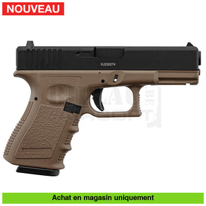 Pistolet Gbb Kj Glock 19 (Kp-23) Full Métal Tan Répliques De Poing Airsoft