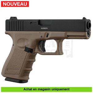 Pistolet Gbb Kj Glock 19 (Kp-23) Full Métal Tan Répliques De Poing Airsoft