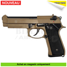 Charger l&#39;image dans la galerie, Pistolet GBB KJ Taurus PT92 Tan Full Métal + Holster + Chargeur + Mallette répliques de poing airsoft GBB