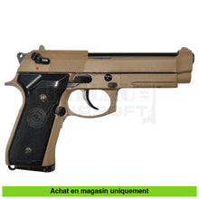 Charger l&#39;image dans la galerie, Pistolet GBB KJ Taurus PT92 Tan Full Métal + Holster + Chargeur + Mallette répliques de poing airsoft GBB