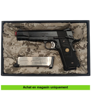 Pistolet Gbb Marui 1911 Meu Noir Upgrade + 2Ème Chargeur Holster Répliques De Poing Airsoft