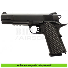 Charger l'image dans la galerie, Pistolet GBB Raven 1911 MEU Rail Noir Full Métal - répliques de poing airsoft GBB