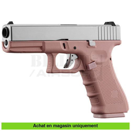 Pistolet Gbb Raven Eu 17 Rose/Silver Full Métal Répliques De Poing Airsoft