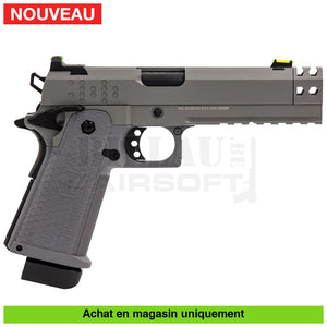 Pistolet Gbb Raven Hi Capa Hex Comp Full Métal Gris Répliques De Poing Airsoft