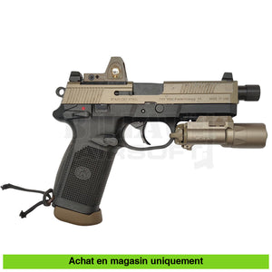 Pistolet GBB VFC FNX Custom + Point rouge type RMR + Lampe type Surefire + Chargeurs +... répliques de poing airsoft GBB