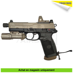 Pistolet GBB VFC FNX Custom + Point rouge type RMR + Lampe type Surefire + Chargeurs +... répliques de poing airsoft GBB