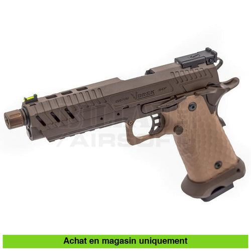 Pistolet Gbb Vorsk Hi Capa 5.1 Cs Vengeance Tan/Bronze Full Métal Répliques De Poing Airsoft