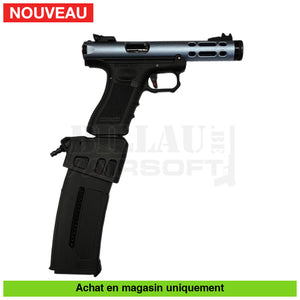 Pistolet GBB WE Galaxy Ice Blue + Kit chargeur HPA/ Mid Cap + MidCap PTS répliques de poing airsoft HPA