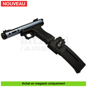 Pistolet GBB WE Galaxy Ice Blue + Kit chargeur HPA/ Mid Cap + MidCap PTS répliques de poing airsoft HPA