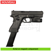 Charger l'image dans la galerie, Pistolet GBB WE Glock 18C + Lampe + Chargeur long + Holster +... - répliques de poing airsoft GBB
