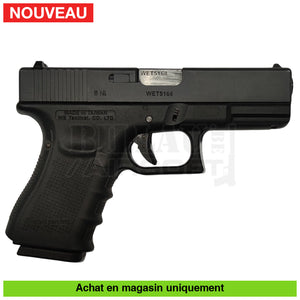 Pistolet Gbb We Glock 19 + Gaz Billes Répliques De Poing Airsoft