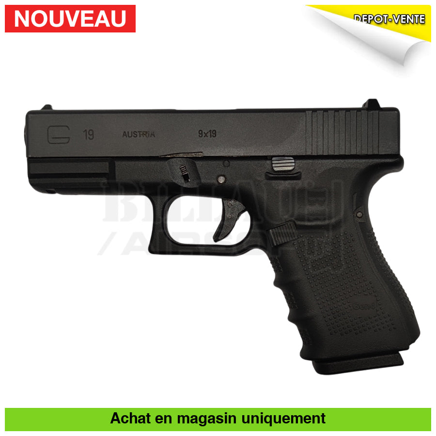 Pistolet Gbb We Glock 19 + Gaz Billes Répliques De Poing Airsoft