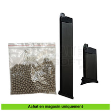 Charger l'image dans la galerie, Pistolet GBB WE Glock 26C Noir/Tan + Chargeur long + Housse +... - répliques de poing airsoft GBB