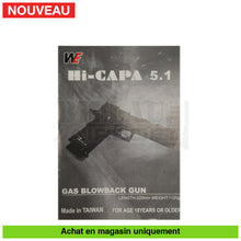 Charger l'image dans la galerie, Pistolet GBB WE Hi Capa Ops Tactical 45 + Billes + Gaz - répliques de poing airsoft GBB