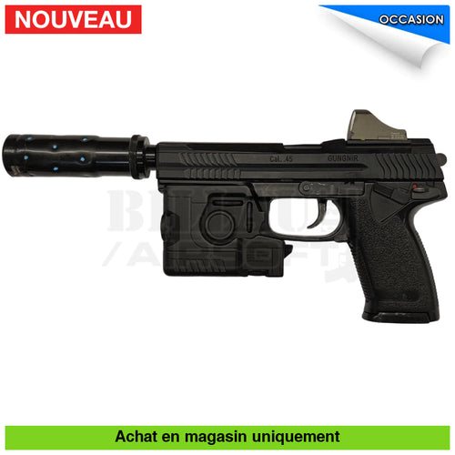 Pistolet Gnb Marui Hk Mk23 Custom Laylax Gungnir + Rmr Répliques De Poing Airsoft