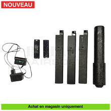 Charger l&#39;image dans la galerie, Pistolet-Mitrailleur AEP Ingram Mac 11 + Chargeurs + Silencieux + Batteries + ... répliques de poing airsoft AEP