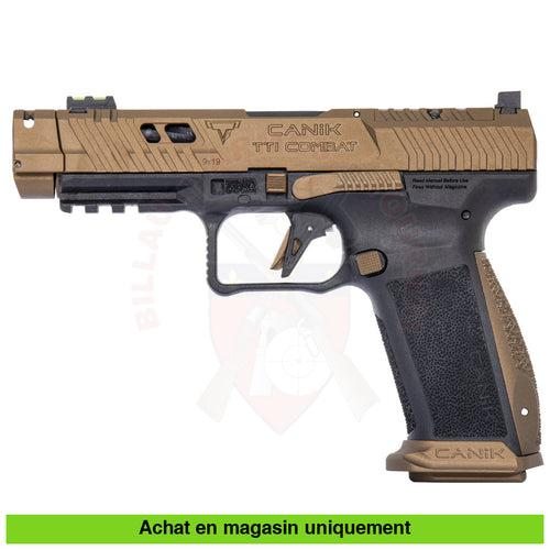 Pistolet semi-auto Canik TTi Combat Bronze 9mm Para Armes de poing à feu (Pistolets)