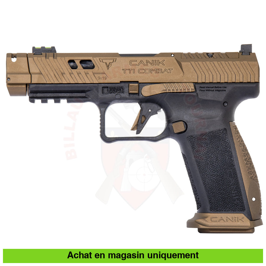 Pistolet semi-auto Canik TTi Combat Bronze 9mm Para Armes de poing à feu (Pistolets)