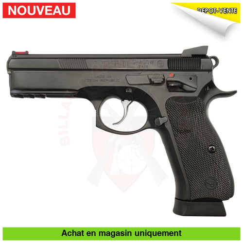 Pistolet semi-auto CZ 75 SP01 Shadow cal. 9mm Para + Chargeurs + Cadenas Pontet + Holster Armes de poing à feu