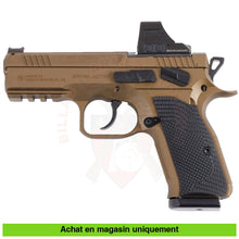 Charger l&#39;image dans la galerie, Pistolet semi-auto CZ Shadow 2 Compact Optic Ready 9mm Para Limited Edition Cerakote Burnt Bronze + Point Rouge Holosun