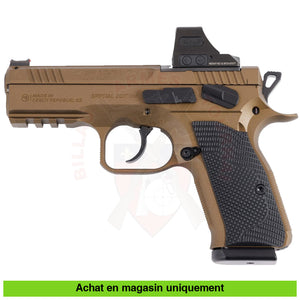 Pistolet semi-auto CZ Shadow 2 Compact Optic Ready 9mm Para Limited Edition Cerakote Burnt Bronze + Point Rouge Holosun