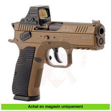 Charger l&#39;image dans la galerie, Pistolet semi-auto CZ Shadow 2 Compact Optic Ready 9mm Para Limited Edition Cerakote Burnt Bronze + Point Rouge Holosun