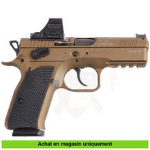 Charger l&#39;image dans la galerie, Pistolet semi-auto CZ Shadow 2 Compact Optic Ready 9mm Para Limited Edition Cerakote Burnt Bronze + Point Rouge Holosun