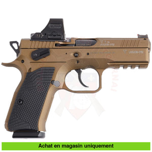 Pistolet semi-auto CZ Shadow 2 Compact Optic Ready 9mm Para Limited Edition Cerakote Burnt Bronze + Point Rouge Holosun