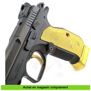 Pistolet Semi - Auto Cz Shadow 2 Optic Ready 9Mm Para Limited Edition Gold Armes De Poing À Feu