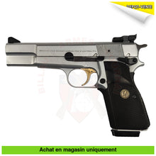 Charger l'image dans la galerie, Pistolet semi-auto FN GP Silver Chrome cal. 9mm Para + 2ème chargeur + Cadenas de pontet (Rare) - Armes de poing à feu