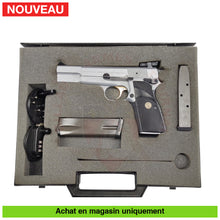 Charger l'image dans la galerie, Pistolet semi-auto FN GP Silver Chrome cal. 9mm Para + 2ème chargeur + Cadenas de pontet (Rare) - Armes de poing à feu