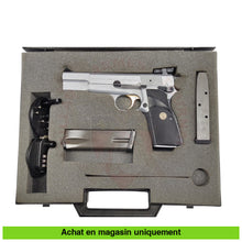 Charger l'image dans la galerie, Pistolet semi-auto FN GP Silver Chrome cal. 9mm Para + 2ème chargeur + Cadenas de pontet (Rare) - Armes de poing à feu