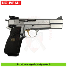 Charger l'image dans la galerie, Pistolet semi-auto FN GP Silver Chrome cal. 9mm Para + 2ème chargeur + Cadenas de pontet (Rare) - Armes de poing à feu